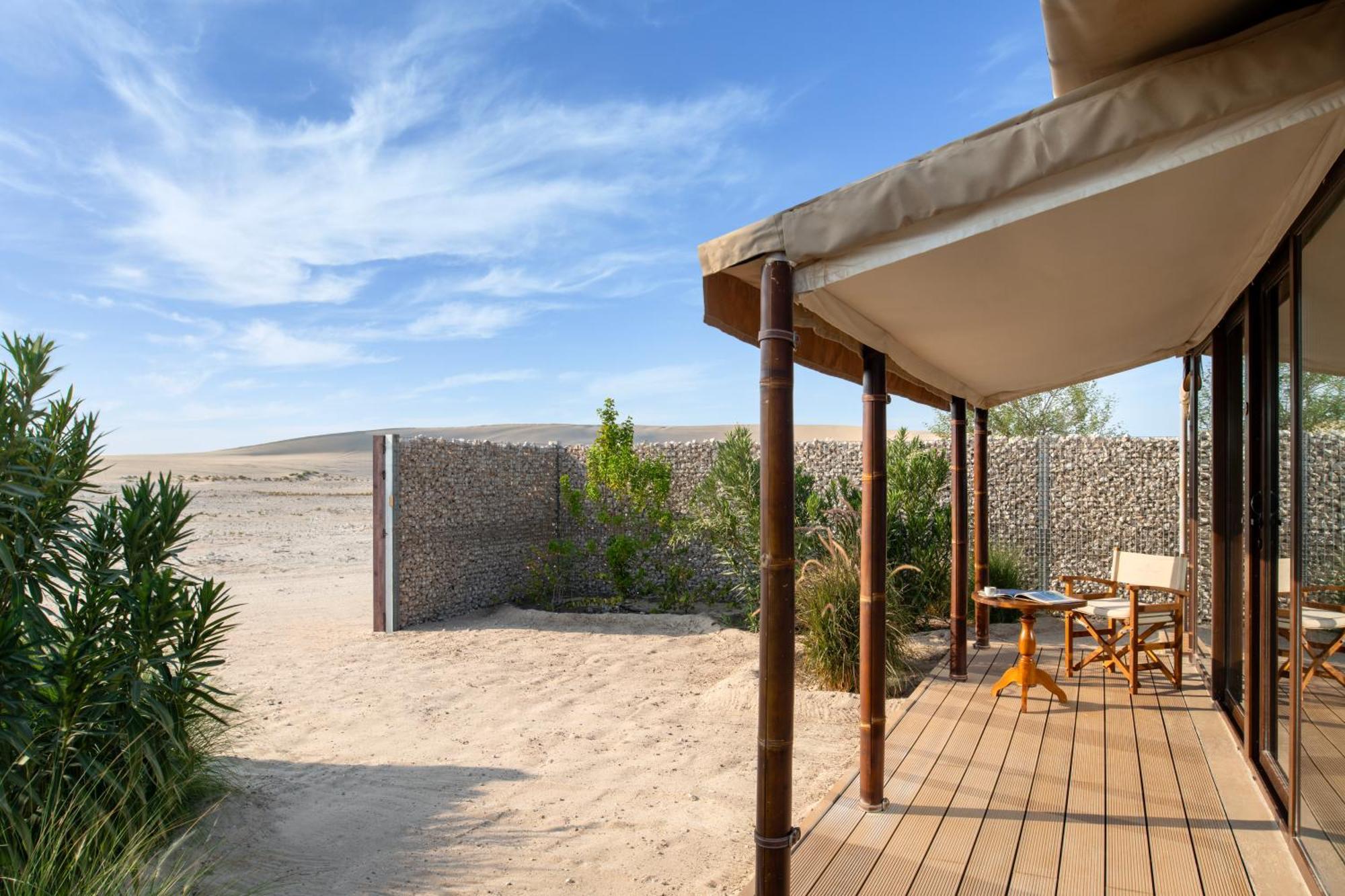 The Outpost Al Barari Camp Hotel Mesaieed Exterior photo