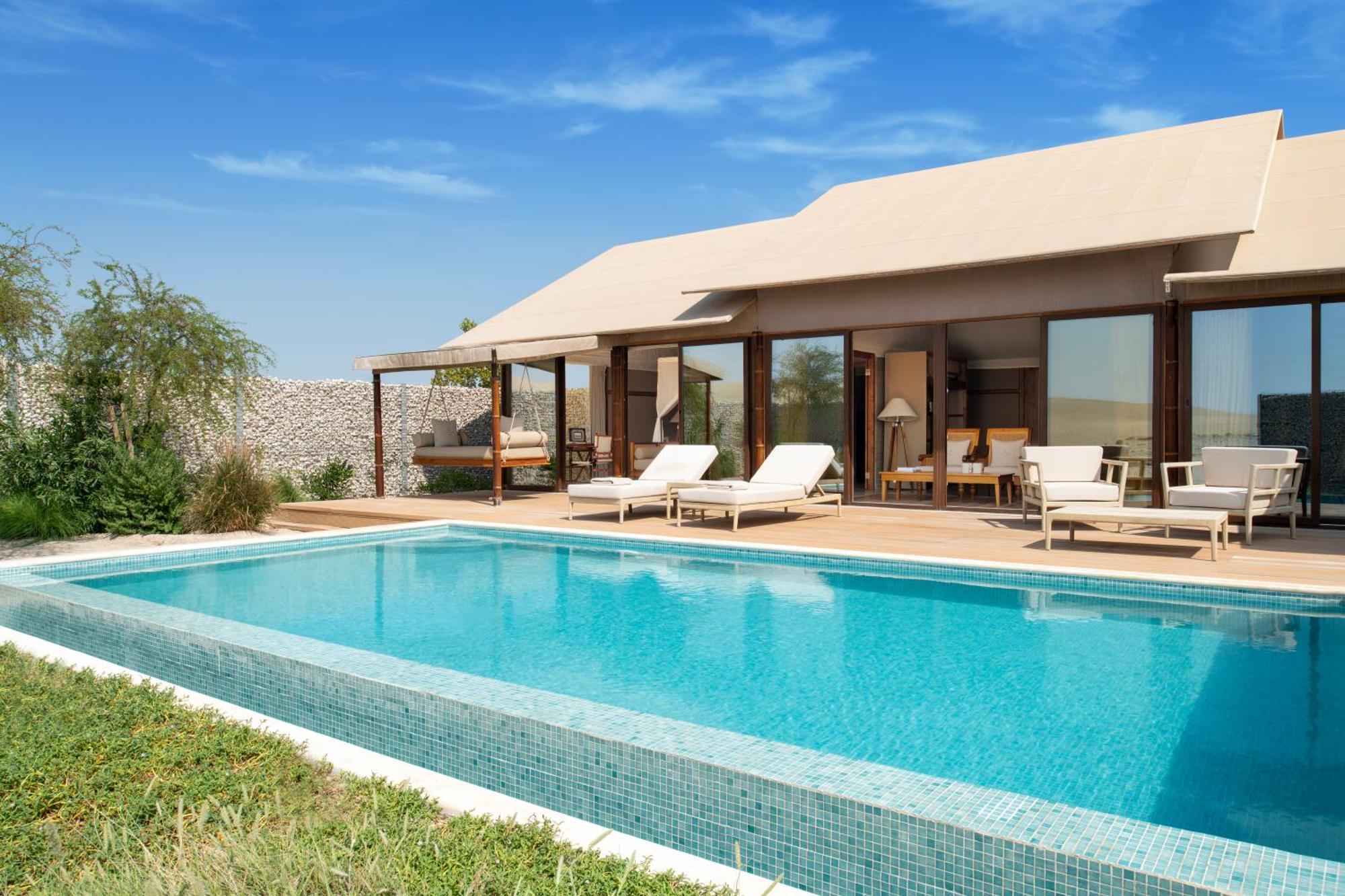 The Outpost Al Barari Camp Hotel Mesaieed Exterior photo
